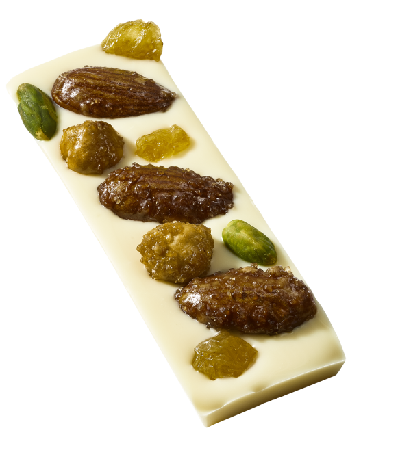 Barre Mendiant Chocolat au Chocolat Blanc