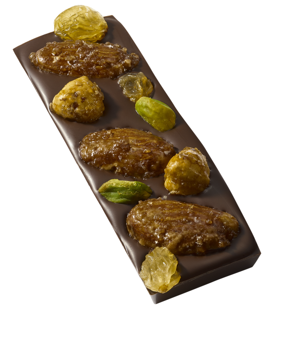 Barre Mendiant Chocolat Noir