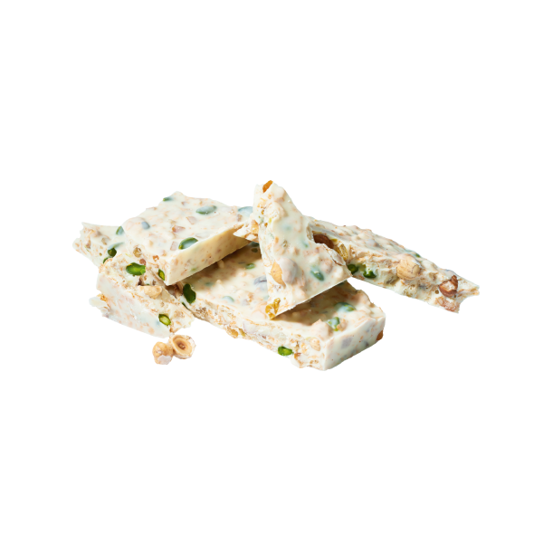 Tablette Pistaches Orange Raisins Croustilllante Chocolat Blanc